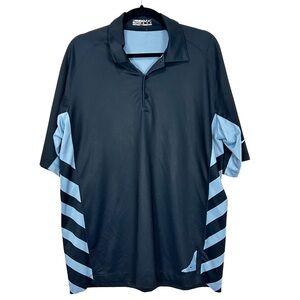 NIKE golf black and blue polo AA9
